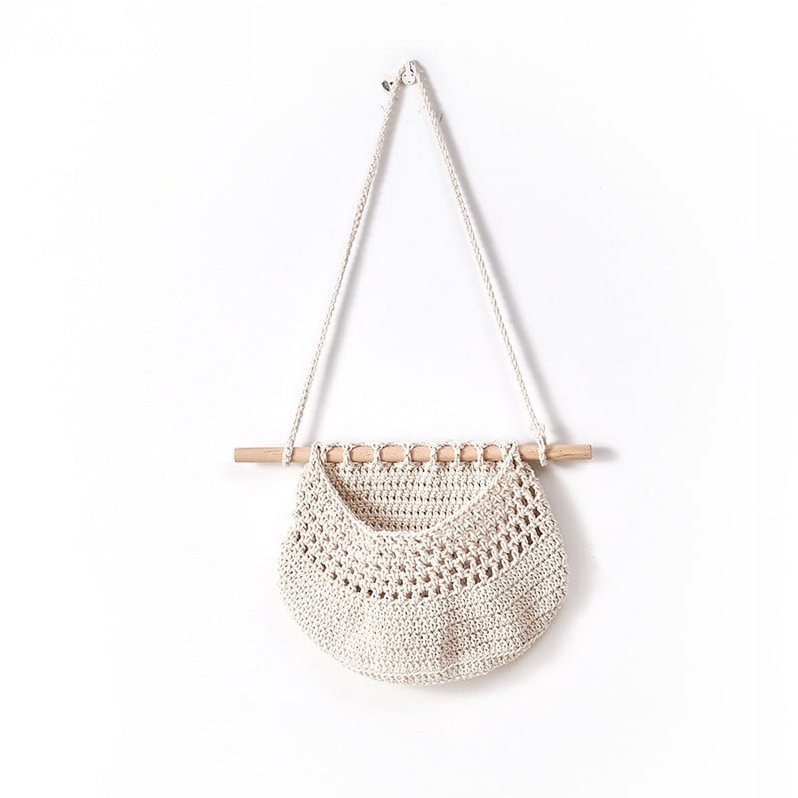 Gyedtr Hanging Fruit Baskets for Kitchen Boho Wall Hanging Basket