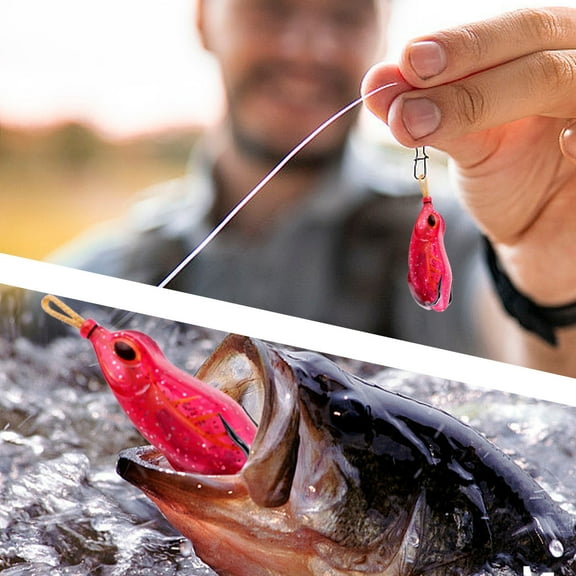 Gyedtr Hollow Body Frogs for Bass Fishing - Ultra Realistic Weedless Top Water Frog Lure for Bass, Snakehead, Pike and More - Floating Topwater Fishing Lures