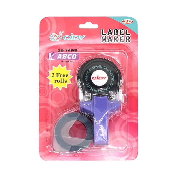 Gyedtr Label Maker Machine with Tape Small Office Home Edit Label Maker Embossing Machine Engraving Machine Hand Tent Decorative Tape Paper