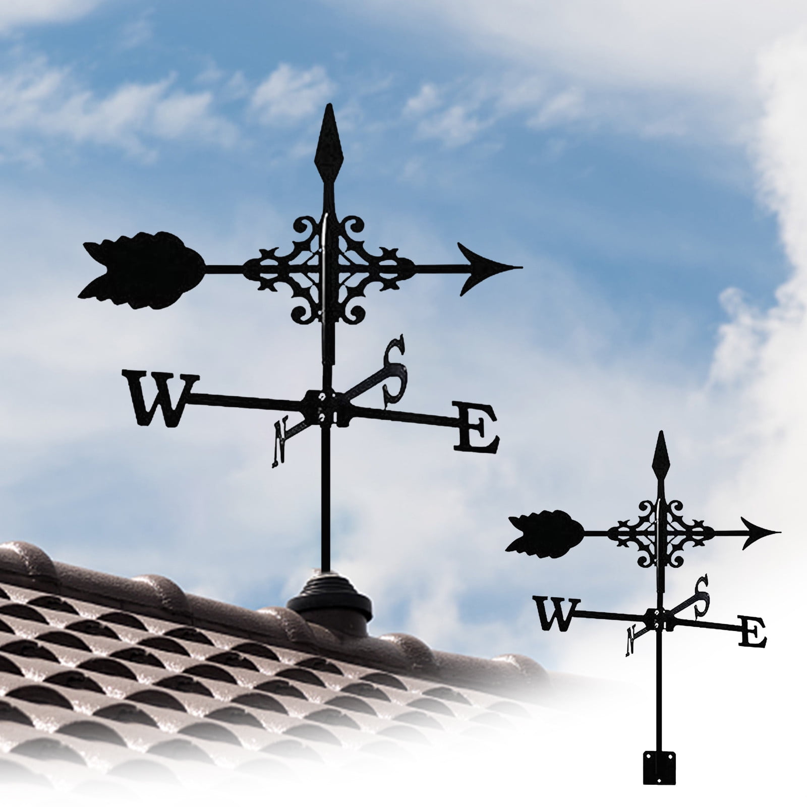 Gyedtr Metal Weather Vane Ornament Garden Stake Weather Vane Wind Vane