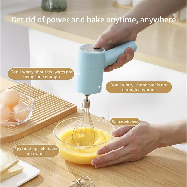 Gyedtr Portable Household Cordless Electric Hand Mixer USB Rechargable