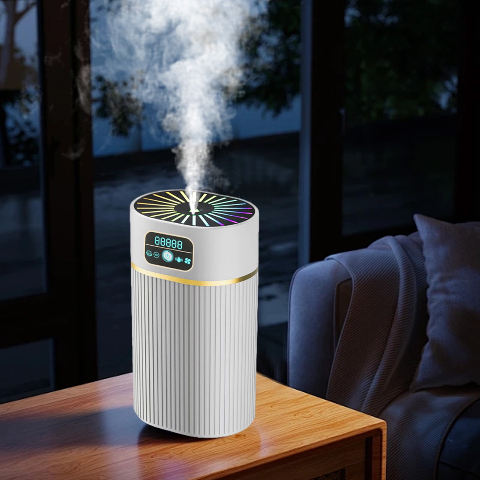Gyedtr Smart Humidifiers for Bedroom with Hygrometer Thermometer WiFi Voice Remote Control Top Fill Cool Mist Humidifiers for Baby and Plants