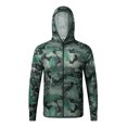 thumbnail image 1 of Gyex UPF 50+ Sun Protection Fishing Shirts for Men Long Sleeve with Hood Zip Up Camouflage Lightweight Tops Summer Clothing CE3, Size L, 1 of 3