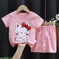 thumbnail image 1 of Gyexs 0-6T Toddler Summer Clothes Boys Girls Outfits Cute Prints Shorts Sets Casual Comfortable B01 Pink, 12-18 Months, 1 of 4