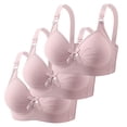 thumbnail image 1 of Gyexs 3 Pack Bras for Women No Underwire Full Coverage Adjustable Straped Bralette Plus Size Everyday Wireless Full Support Bra A01 Light Purple & Size 50, 1 of 6
