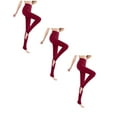 thumbnail image 1 of Gyexs 3 Pack Fleece-Lined Leggings for Women - Soft High Waisted Workout Yoga Pants Women's Tights for Cold Weather, Wine, One Size, 1 of 7