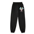 thumbnail image 1 of Gyexs Athletic Joggers for Girls Elastic Waist Drawstring Streetwear Back To School Outfits Hiking Pants Kids Activewear (Black2, 9-10 Years), 1 of 7