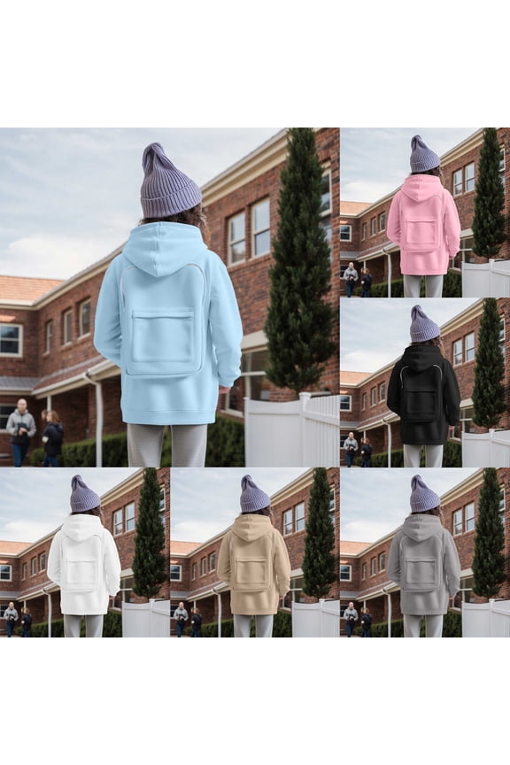 Backpack Hoodies for Girls Zip Up Hoodie Sweatshirts Fashion Cute Fall Winter Sweater Tops 4-14Y (#01 Pink, 13-14 Years)