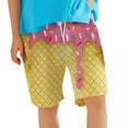 thumbnail image 1 of Gyexs Boys Ice Cream Shorts Teens Hiking Gym Shorts Boys Drippy Shorts Ice Cream Baseball Shorts with Pockets 2-14Y (Yellow, 1-2 Years), 1 of 4