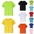 thumbnail image 1 of Gyexs Boys Shirts Kids Short Sleeve Tshirts Basic Crewneck Tees Toddler Casual Cotton Tops Summer Uniform Clothes (Yellow, 11-12 Years), 1 of 5