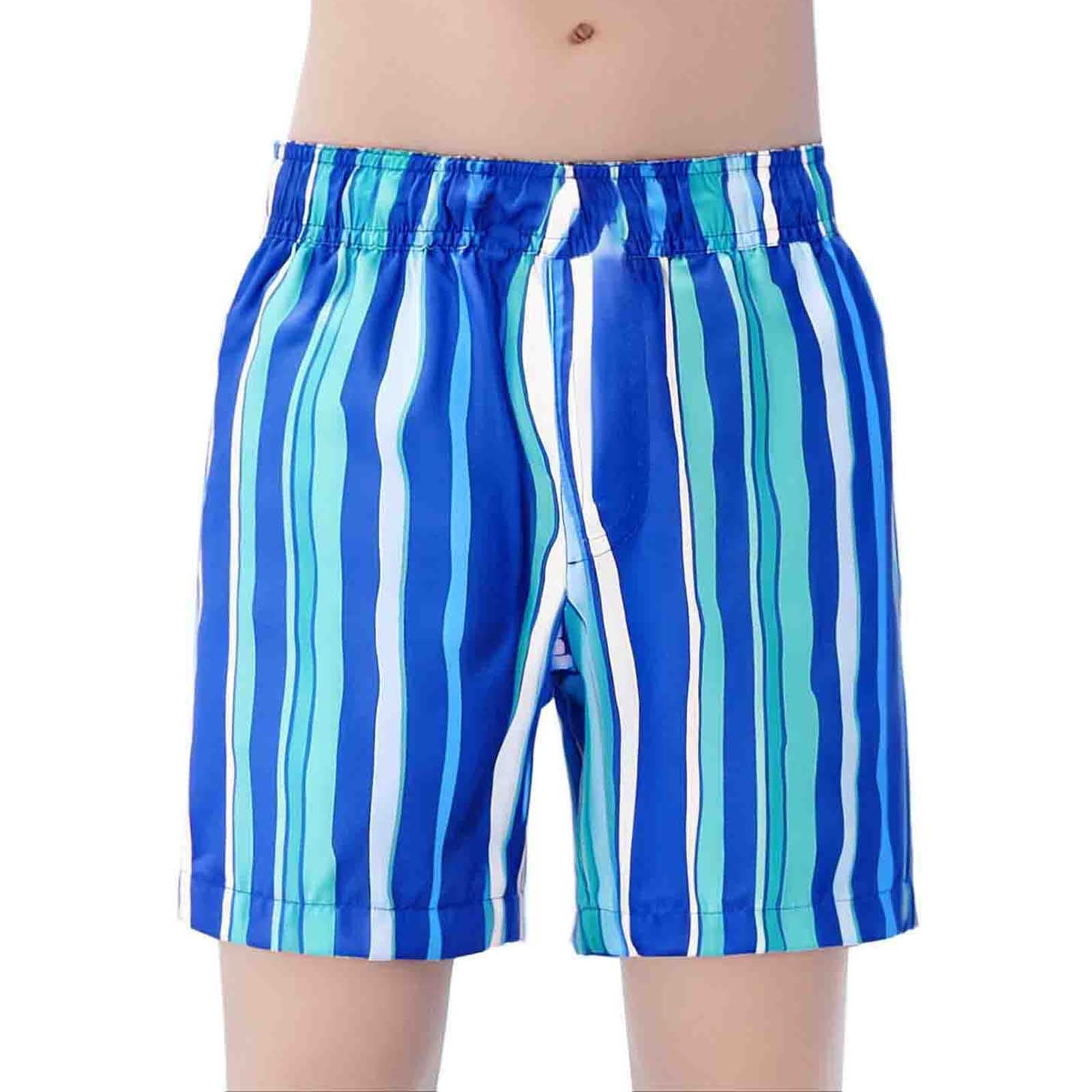 Funtasia Too Boys Swim Trunks - Blue Gingham Whales