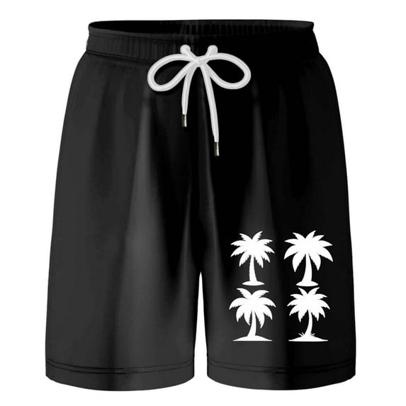Gyexs Boys Swim Trunks Size 6-7 Quick Drying Beach Board Shorts Kids Floral Print Swim Trunk Swimsuit Hawaiian Beach Shorts Swim Shorts Z03-Black
