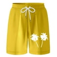 thumbnail image 1 of Gyexs Boys Swim Trunks Size 6-7 Swim Shorts Summer Hawaiian Beach Shorts Swimwear Bathing Suit Elastic Drawstring Fashion Floral Print Swimsuit Short Pants Yellow, 1 of 7