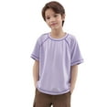 thumbnail image 1 of Gyexs Boys T Shirts Size 17-18 Shirts for Boy Short Sleeves Summer Graphic Tee Holiday Activewear Tees Shirt (Teens, Purple, 17-18 Years), 1 of 4