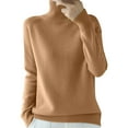 thumbnail image 1 of Gyexs Sweaters for Women Casual Long Sleeve Crewneck Pullover Tops Wool Base Layer Sweater Pullover Tops Women's Fashion, Brown, Size XXL, 1 of 4
