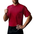 thumbnail image 1 of Gyexs Chef Coat Men Uniform Short Sleeve Shirts Chef Cook Jacket Restaurant Kitchen Work Clothes Red, Size XXXXL, 1 of 4
