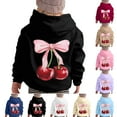 thumbnail image 1 of Gyexs Cherry Hoodies for Girls Cartoon Printed Oversized Pullover Tops Soft Comfy Kids Clothing 2-13Y (#02 Pink, 2-3 Years), 1 of 6