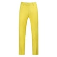 thumbnail image 1 of Gyexs Chinos Pants Men Stretch Elastic Waist Pants for Senior Men Loose Fit Lightweight Summer Beach Trousers Spring Summer Clothes Yellow, Szie XXL, 1 of 2