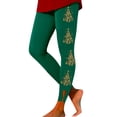 thumbnail image 1 of Gyexs Christmas Leggings for Women Funny Xmas Prints Elastic Waist Soft Comfortable Winter Thermal Tights Yoga Pants Z02 Dark Green & XXXL, 1 of 4