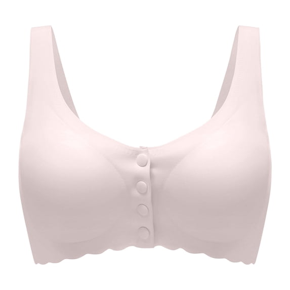 Gyexs Comfort Adjustable Wireless Seamless Bra For Women Supportive Everyday T-Shirt Underwear Bras for Older Women, Beige, Size XXL