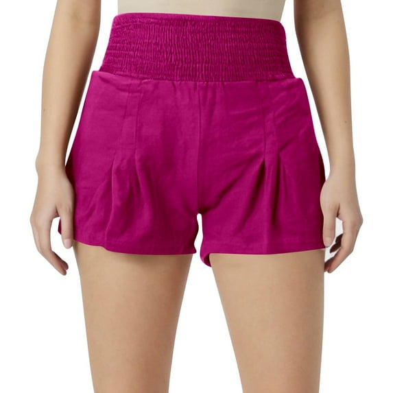 Gyexs Compression Shorts for Women Elastic Waist Summer Sweat Shorts Trousers Summer Plus Size Solid Shorts Yoga Shorts Fashion Gym Workout Shorts with Pockets