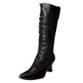 thumbnail image 1 of Gyexs Cowgirl Boots Women Wide Calf Halloween Almond Toe Comfortable Block Heels Womens Dressy Fall Winter Shoes Black Size 7.5, 1 of 3
