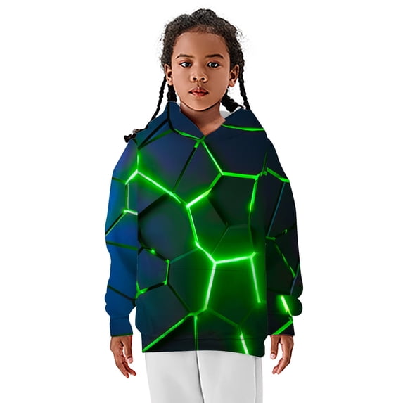 Gyexs Cropped Hoodie, Boys Pullover Tops, Size S/130, G