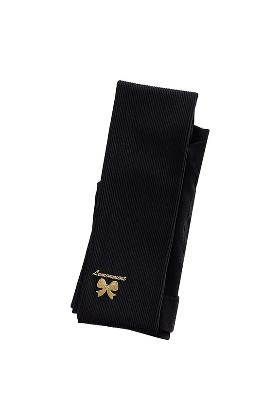 Cute Girls Leggings Cotton Knit Soft Cozy Fit Soild Color Print Kids Pantyhose Thermal Winter Tights Z01 Black & 4-7 Years