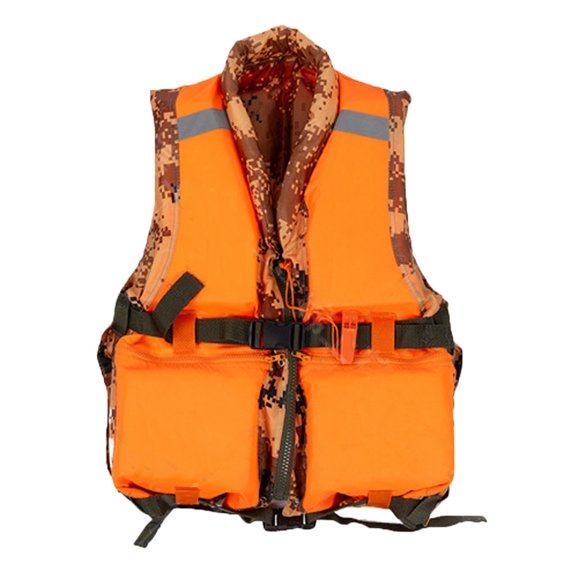 Gyexs Fishing Vest Life Jacket for Swimming Sailing Boating Kayak Floating Multifunction for Men and Women Vest/Kayak, Orange, One Size