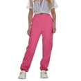 thumbnail image 1 of Gyexs Girls Cargo Pants Size 10-12 Parachute Baggy Joggers Pants Solid Color Streetwear Drawstring Cargo Jogger Pants Teen Girl Trendy Clothes Hot Pink 5-6 Years, 1 of 7