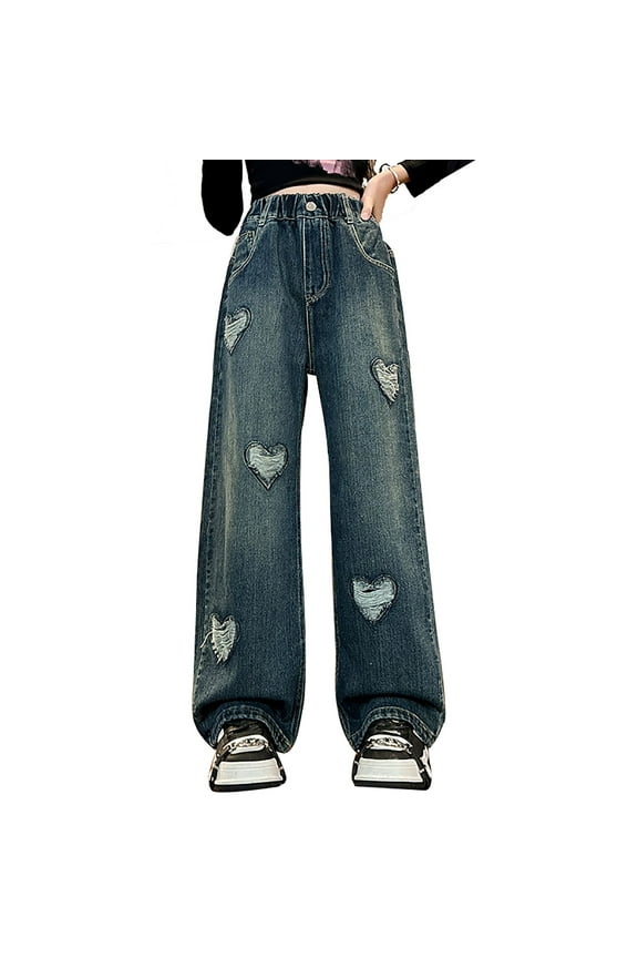 Girls Cargo Pants Size 14-16 Hop Drawstring Pants Elastic Waist Casual Jogger Pants Active Basic Cargo Jogpants Teen Girl Clothes Light Blue 14-15 Years