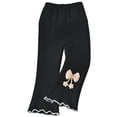 thumbnail image 1 of Gyexs Girls Flare Leggings Size 7-8 Casual High Waisted Stretchy Sleepwear Fashion Prints Cotton Leggings (Black, 7-8 Years), 1 of 3