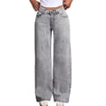 thumbnail image 1 of Gyexs Girls Hiking Pants Straight Leg Elastic Pants Back To School Outfits Girls Wide Leg Jeans Sportswear (J, 8-9 Years), 1 of 7