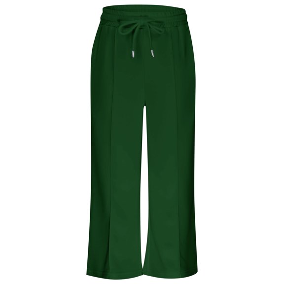 Gyexs Girls Oversized Wide Leg Sweatpants Drawstring Kids Baggy Straight Leg Track Pants Casual Plain Pockets (Tweens, Dark Green, 12-13 Years)