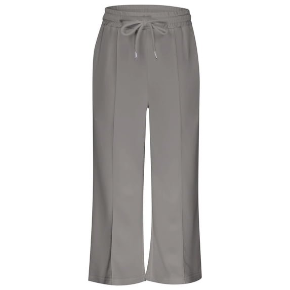 Gyexs Girls Oversized Wide Leg Sweatpants Drawstring Kids Baggy Straight Leg Track Pants Casual Plain Pockets (Tweens, Grey, 10-11 Years)