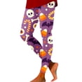 thumbnail image 1 of Gyexs Halloween Leggings for Women Plus Size Funny Graphic High Waist Leggings Pumpkin Ghost Printed Gym Yoga Pants Fashion Fall Winter Clothes #06 Blue Size L, 1 of 4