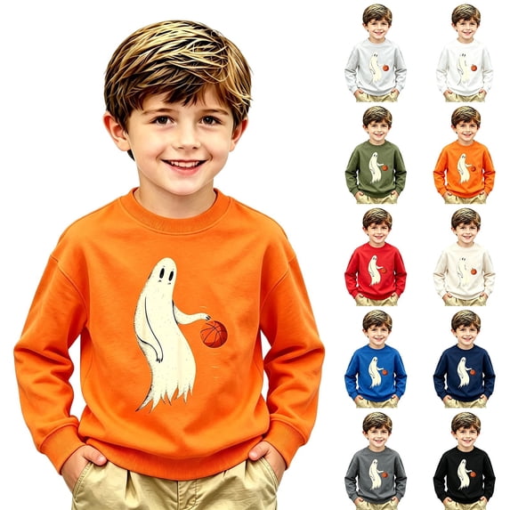 Gyexs Halloween Shirts for Girls Fall Winter Clothes, Funny Cool Printed, Themed Party Activewear