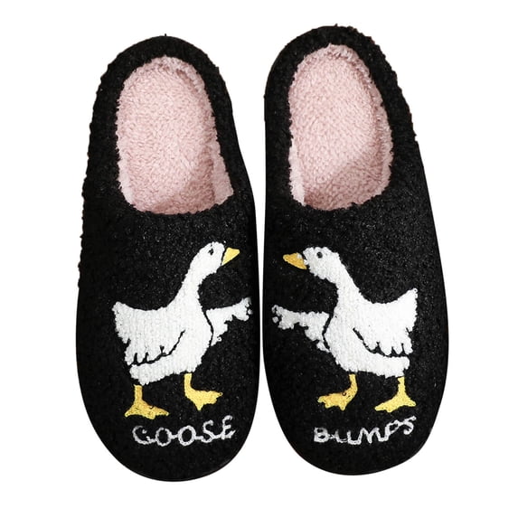 Gyexs Halloween Slippers for Women Soft Cozy Indoor Slippers Unisex on Footwear, Black, Size 43