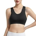 thumbnail image 1 of Gyexs High Strength No Underwire Push Up Sports Bra for Women Fashion Solid Color Running Yoga Vest, Black, Size L, 1 of 4