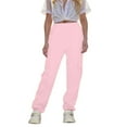 thumbnail image 1 of Gyexs Jeans for Girls Size 9-10 Baggy Stretchy Wide Leg Streetwear Casual Straight Streetwear Heart Embroidered Denim Pants Teen Girl Clothes Z06-Pink 9-10 Years, 1 of 7