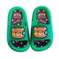 thumbnail image 1 of Gyexs Kids Bear Slippers 10.5 Girls Boys Toddler Cloud Slides Animal Quick Drying Beach Slides Toddler Pool Shower Flip Flops Slippers Green, 1 of 3