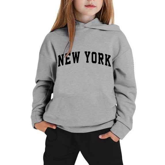Gyexs Kids Clothes for Toddler Girls Size 4-5 Years Soft Comfy Hoodie Sets, Loose Fit Pants Set (Light Gray, 4-5 Years)
