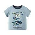 thumbnail image 1 of Gyexs Kids Shirts for Boys Size 6-7 Boy Shirts Cute Summer Design Cotton T Shirt Relaxed Fit Outerwear T-Shirt (Child, Blue, 6-7 Years), 1 of 2