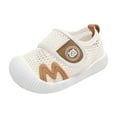 thumbnail image 1 of Gyexs Kids Sneaker on Shoes for Girls Casual Toddler Tennis Shoes Boys Soft Comfy Baby Sneakers Beige, 1 of 4