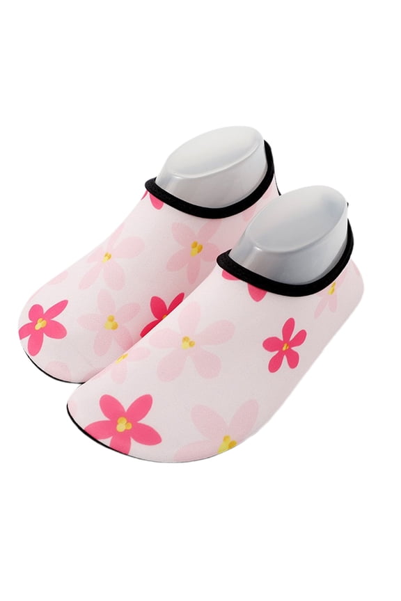 Kids Water Shoes Size 2.5-3.5 Outdoor Quick Drying Barefoot Water Socks Sneakers for Sport Beach Swim Pool Surf Pink