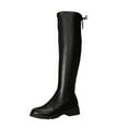 thumbnail image 1 of Gyexs Knee High Boots for Women Platform Thigh High Pull on Booties Heel Round Toe Long Boots Fall Winter Shoes #05 Black & Size 6.5, 1 of 9
