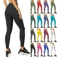 thumbnail image 1 of Gyexs Leggings with Pockets for Women High Waisted Yoga Pants Stretch Leggings Comfort Fitness Activewear, Blue, Size L, 1 of 9