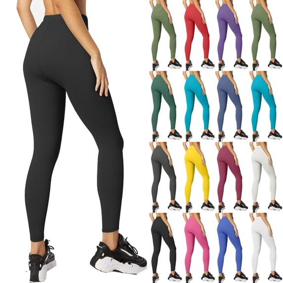 Gyexs Leggings with Pockets for Women High Waisted Yoga Pants Stretch Leggings Comfort Fitness Activewear, Blue, Size S