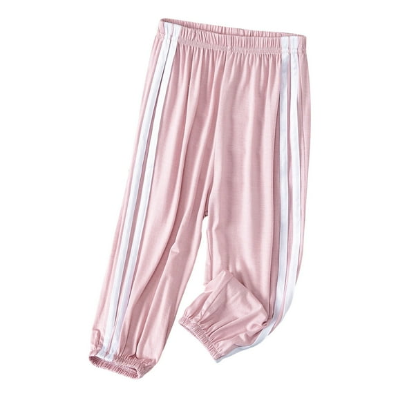 Gyexs Lightweight Girls Pants Lightweight Cargo Hiking Sportswear Preppy Clothes School Uniform Pants for Girls Activewear (Pink, 6-7 Years)
