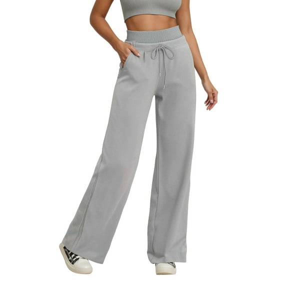 Gyexs Linen Pants for Women Petite Low Rise Palazzo Track Pant Baggy Stretchy Wide Leg Y2k Streetwear Womens Winter Clothes, GY2, Size XXL